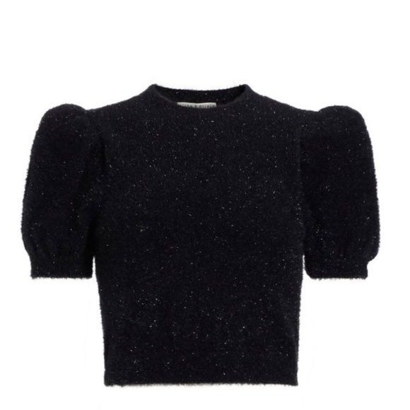 ALICE + OLIVIA Ciara Sparkly Crop Sweater - Picture 9 of 14